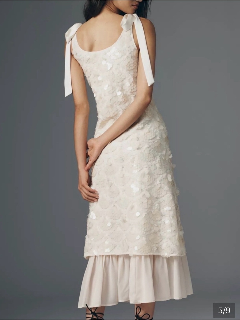 Anthropologie En Saison Emryn Sequin Appliqué Dress - Picture 2 of 6